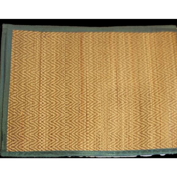 Thai Coasters Placemats Turquoise Mat Silk Reed Elephant Table Brown Color Set 6 - Picture 2 of 4